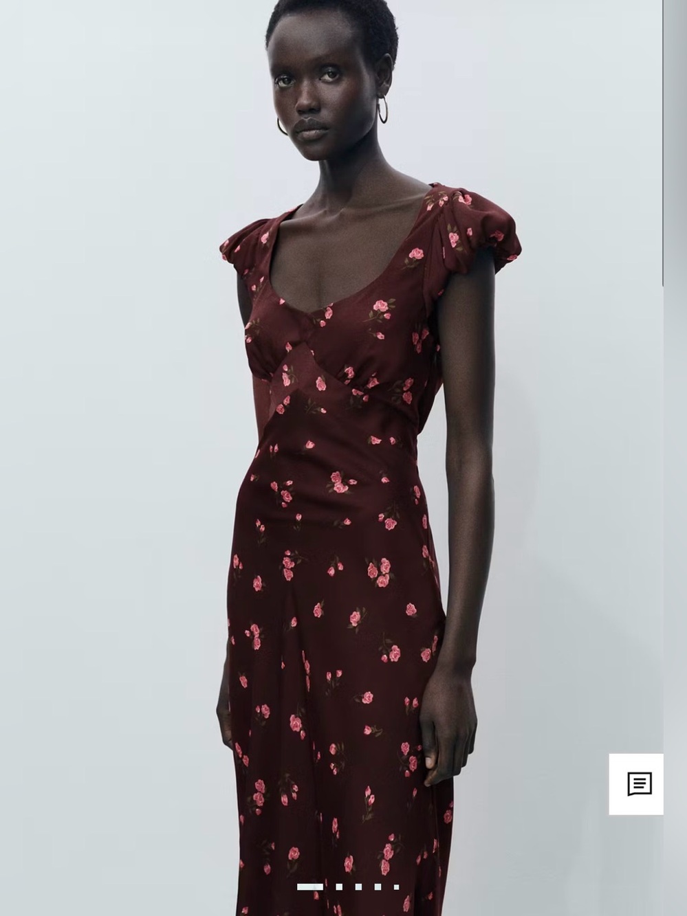 MANGO SHORT-SLEEVED FLORAL MIDI-DRESS